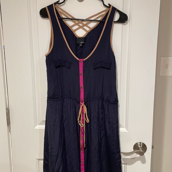 Greylin Anthropologie navy sleeveless maxi dress medium - Picture 4 of 8
